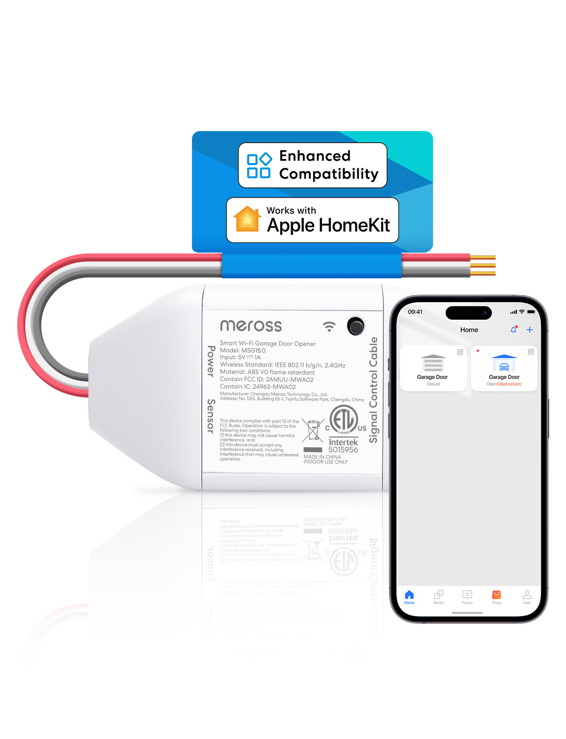 Meross Smart Garage Door Opener, MSG150