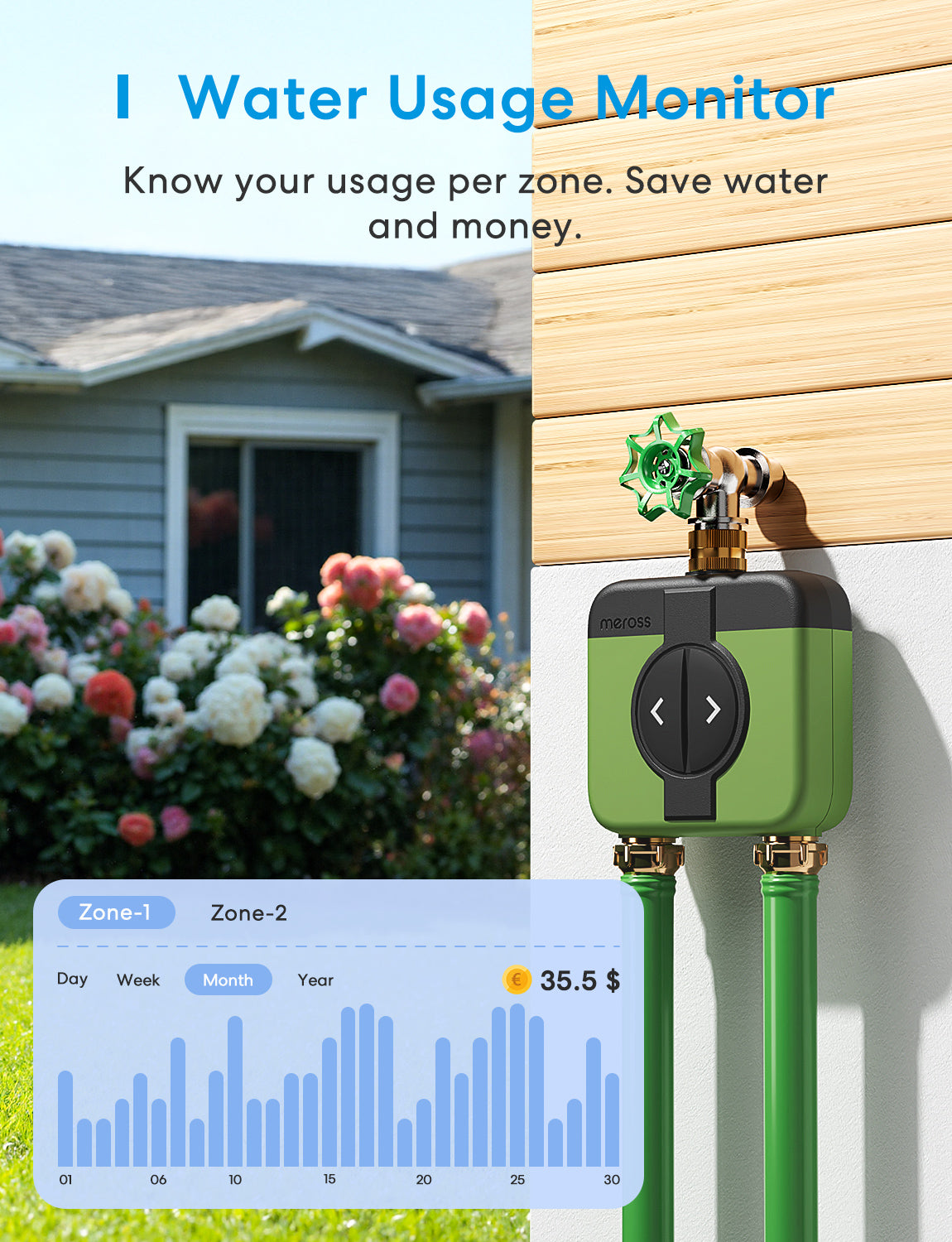 Meross Smart Sprinkler Timer Kit, MST200HHK(US Version)
