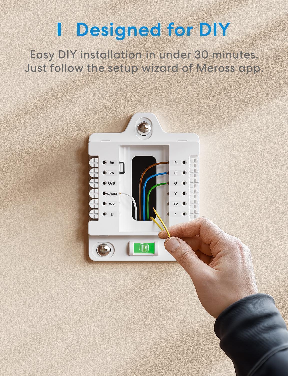 Meross Matter Smart Thermostat for Cooling and Heating System, MTS300MA