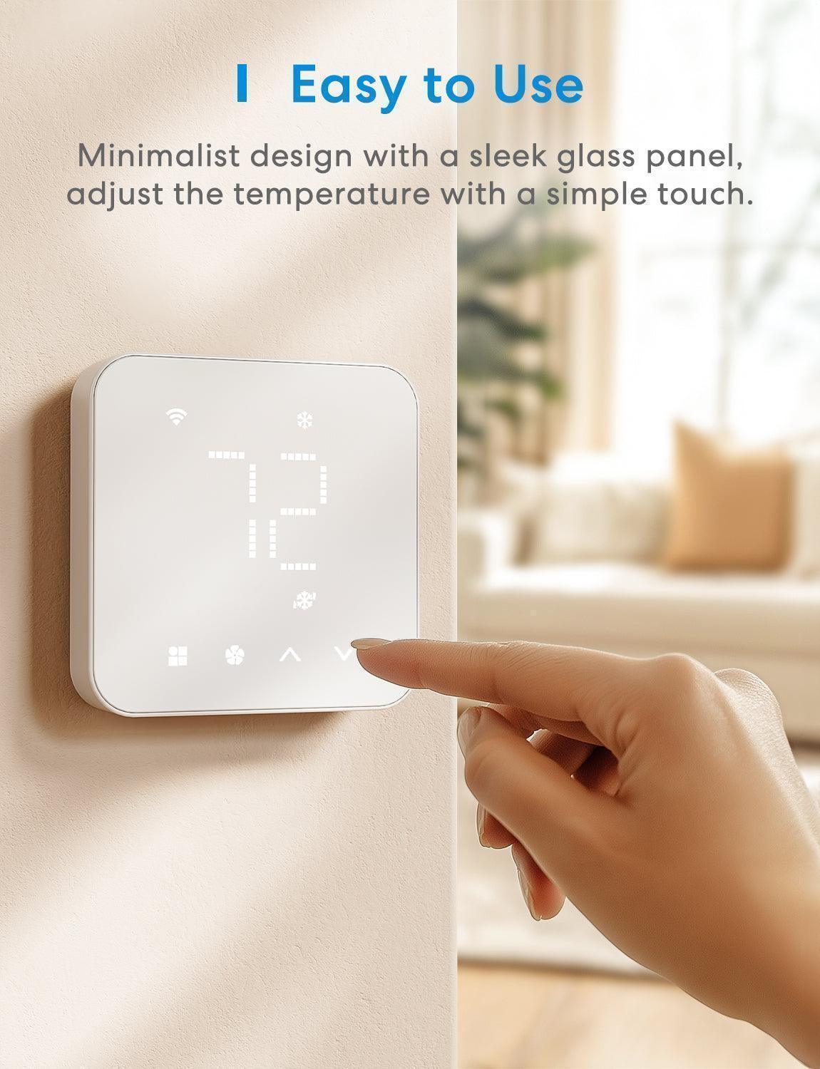 Meross Matter Smart Thermostat for Cooling and Heating System, MTS300MA