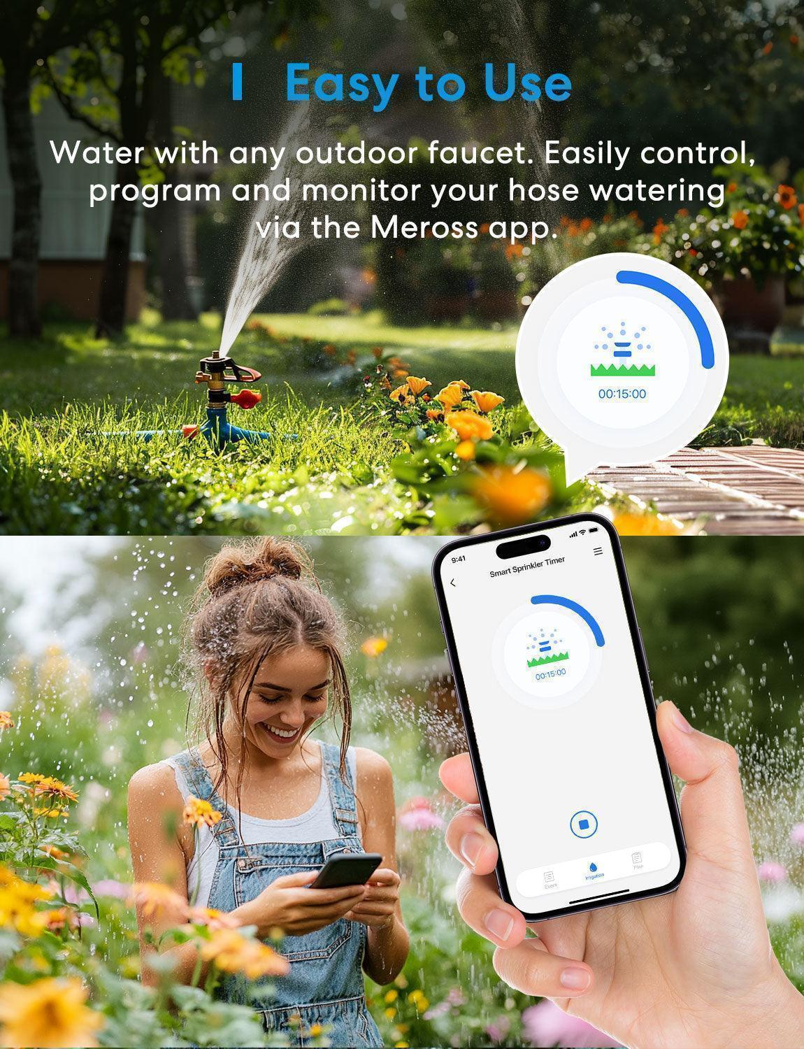 Meross Smart Sprinkler Timer Kit, MST100HHK(US Version)