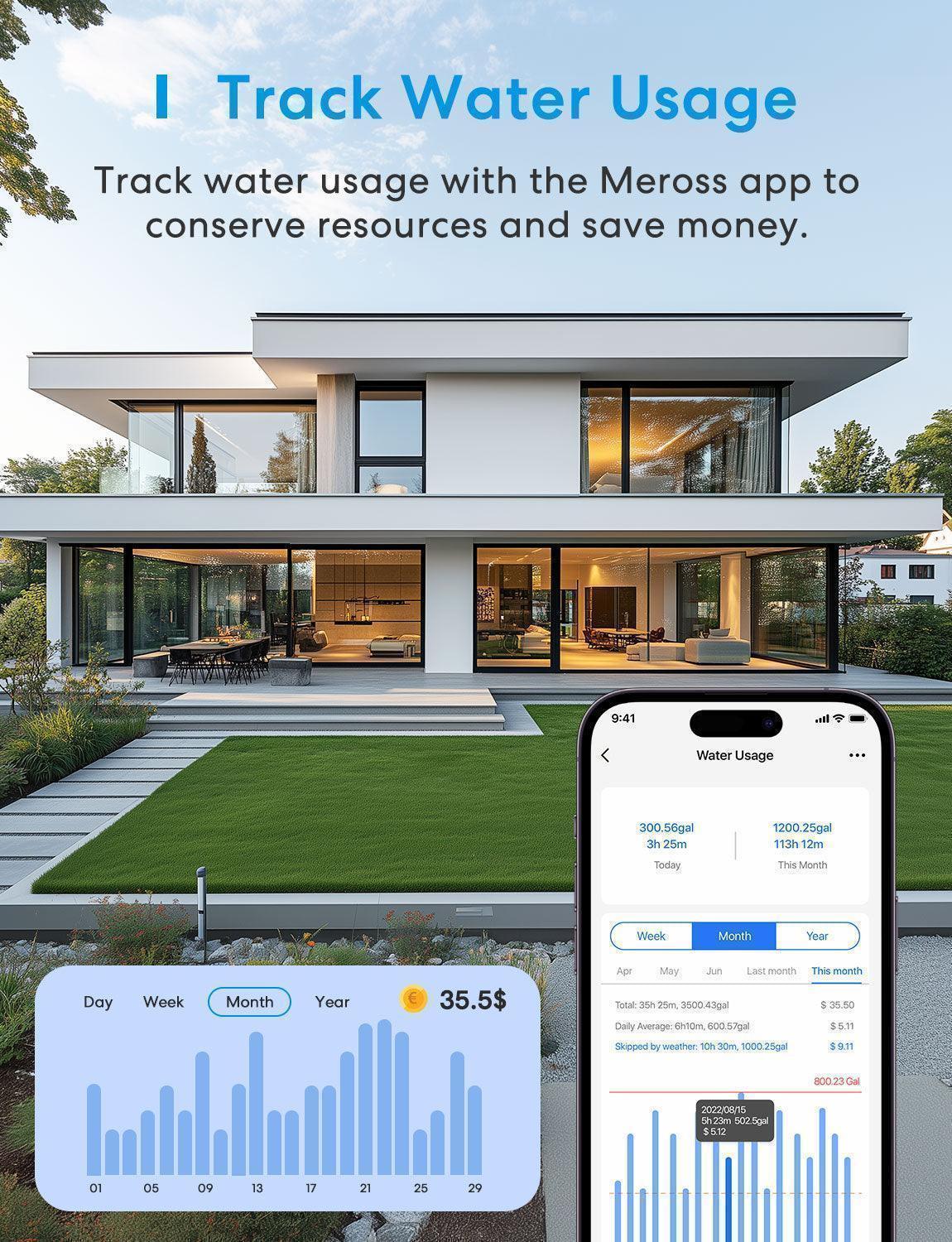 Meross Smart Sprinkler Timer Kit, MST100HHK(US Version)