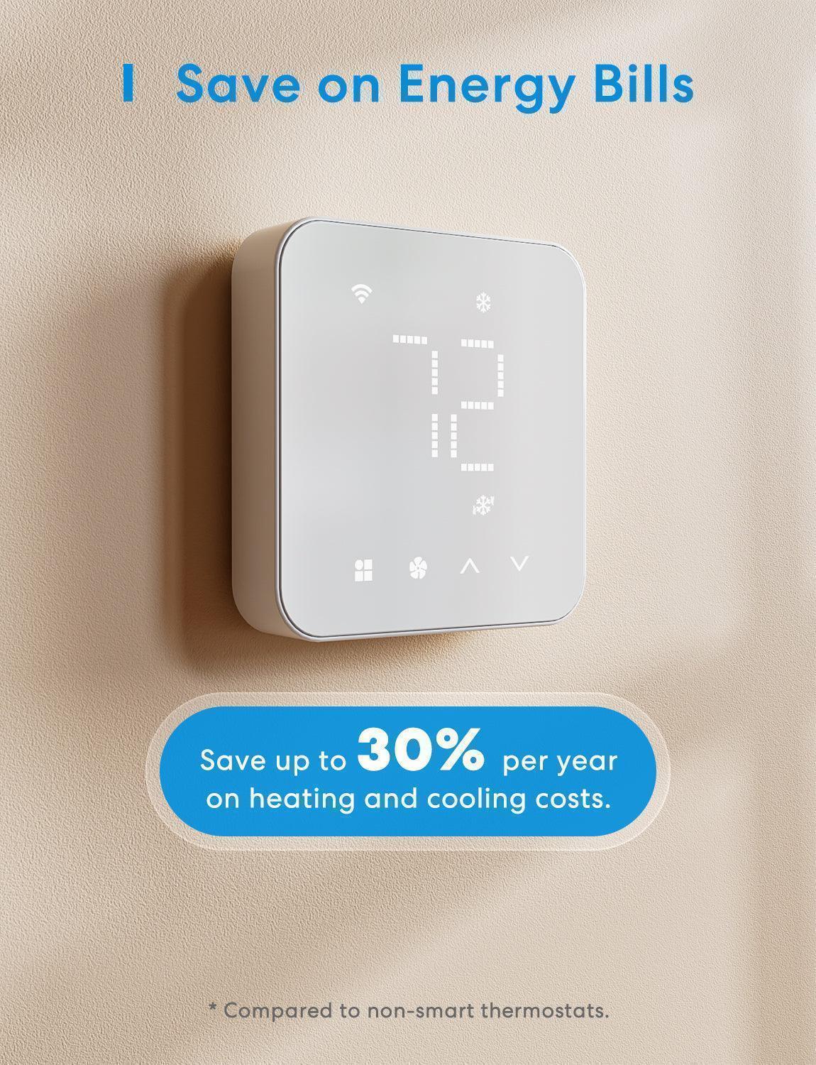 Meross Matter Smart Thermostat for Cooling and Heating System, MTS300MA