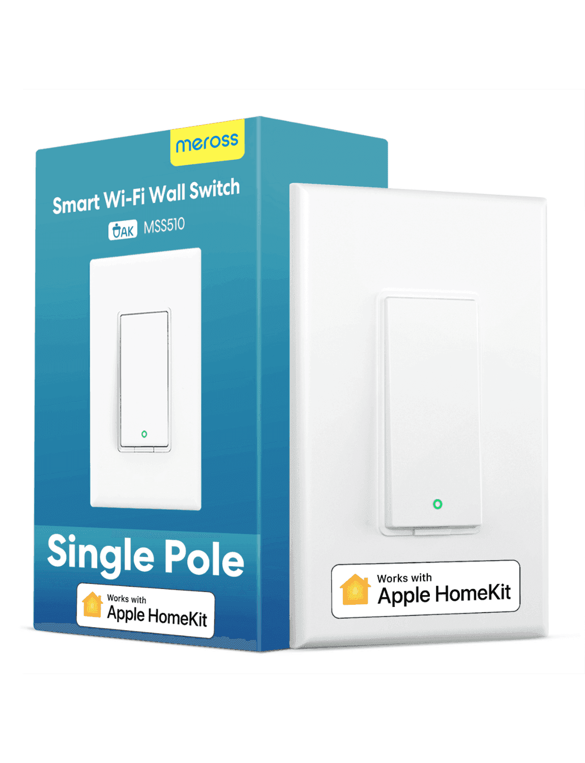 Meross Single Pole Smart Light Switch, MSS510HK (US/CA Version)
