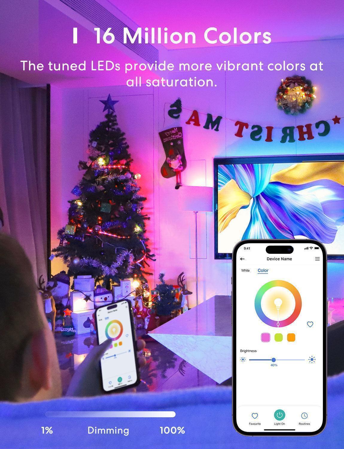 Meross Smart LED Light Bulb Pro, MSL120HK, 2 Pack(E26/E27 Base)