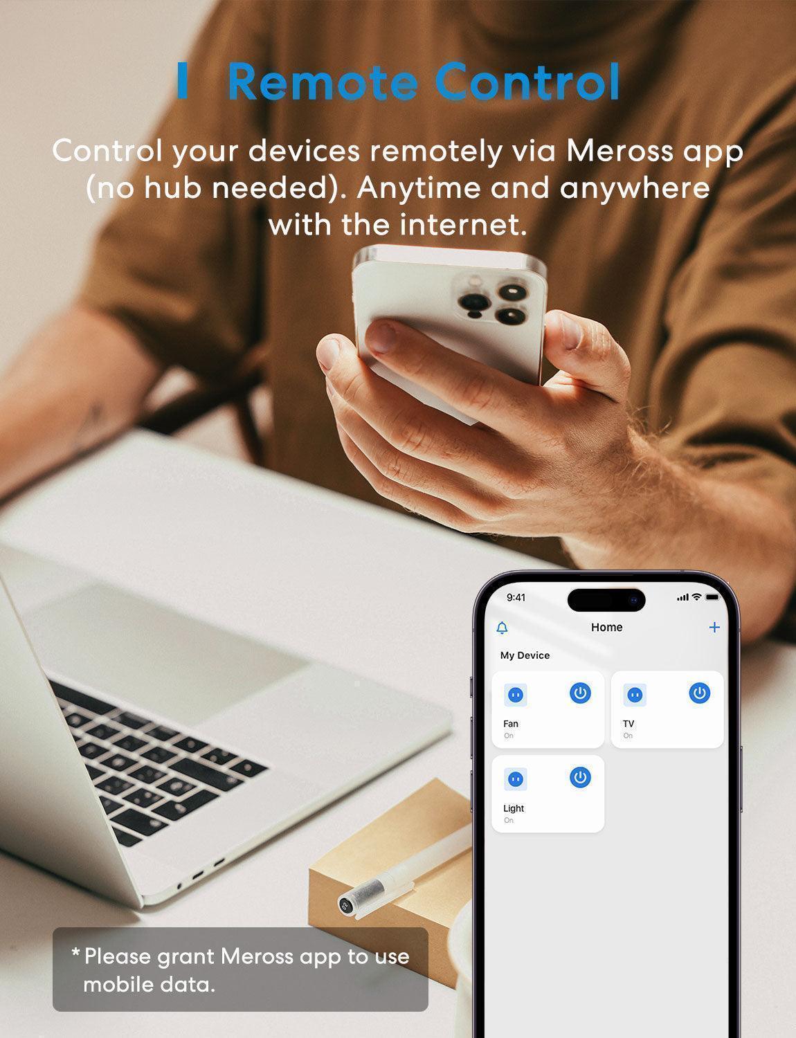 Meross Smart Wi-Fi Plug Mini, MSS110HK, 4-Pack (US/CA Version)