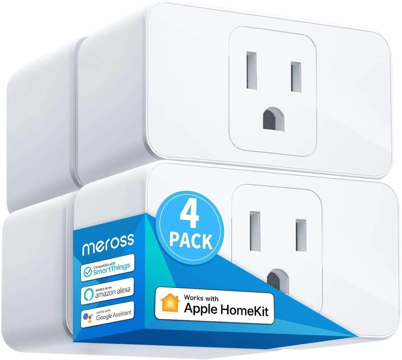 Meross Smart Wi-Fi Plug Mini, MSS110HK, 4-Pack (US/CA Version)