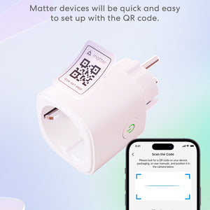 Meross Matter Smart Wi-Fi Plug with Energy Monitor, MSS315 (EU Version), 2 Pack