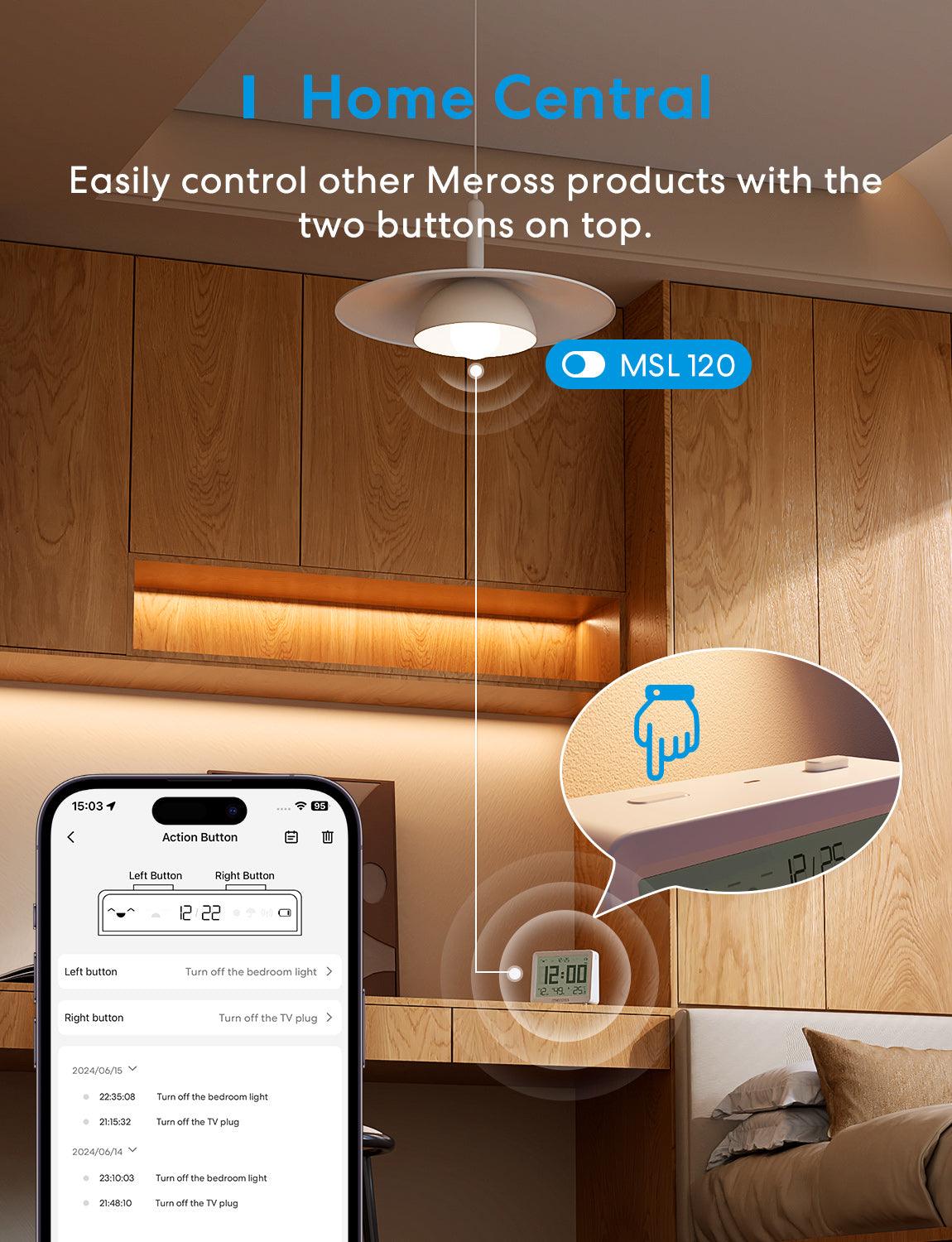 Meross Matter Smart Temperature and Humidity Sensor, MS130