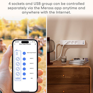 Meross Matter Smart Fast Charging Power Strip, MSP844 (EU Version)