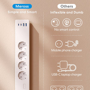 Meross Matter Smart Fast Charging Power Strip, MSP844 (EU Version)