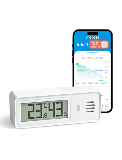 Meross Smart Multi-Function Hygrometer & Thermometer Kit, MS120H