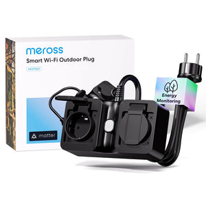 Meross Matter Smart Outdoor Plug with Energy Monitor, MOP320MA(EU Version)