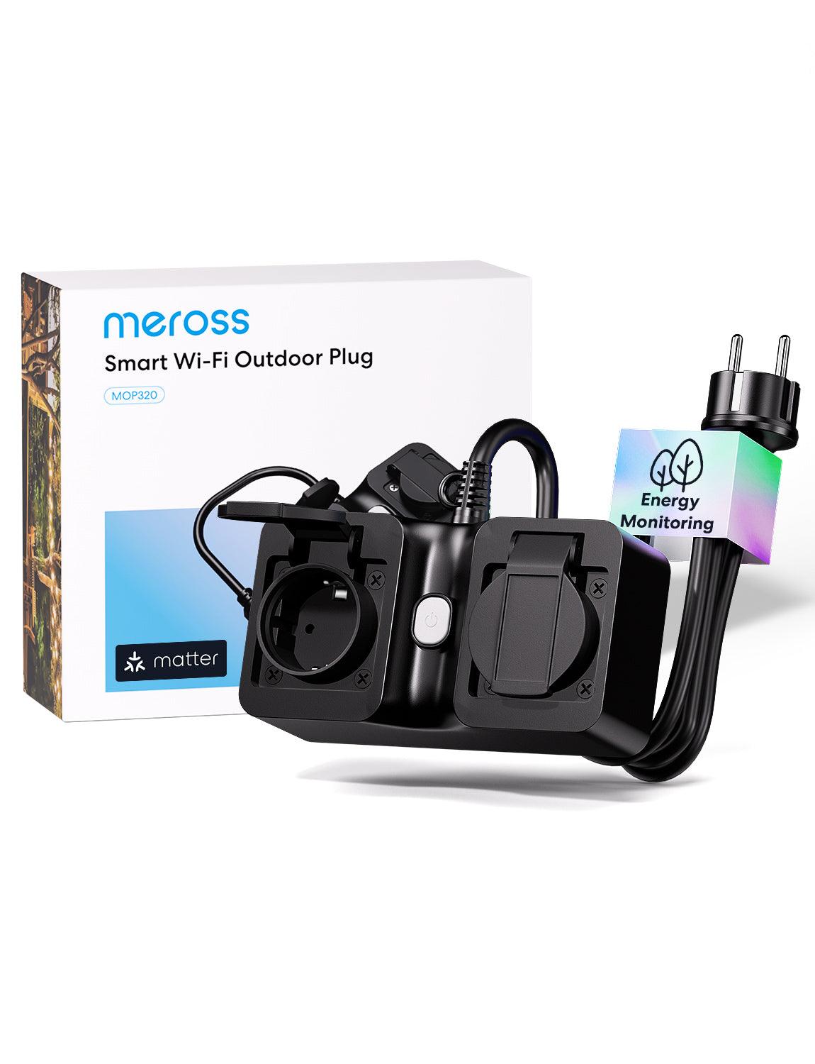 Meross Matter Smart Outdoor Plug with Energy Monitor, MOP320MA(EU Version)