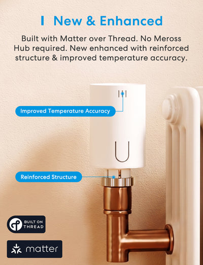 Meross Thread Smart Thermostat Valve, MTS155