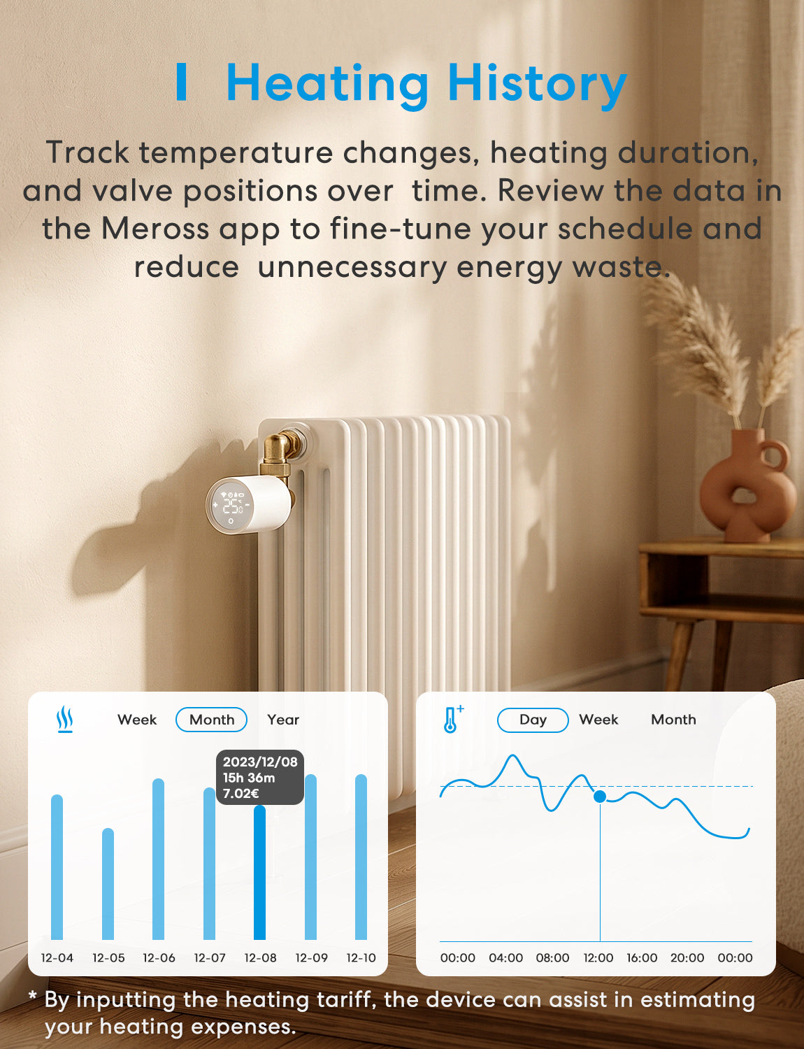 Meross Thread Smart Thermostat Valve, MTS155