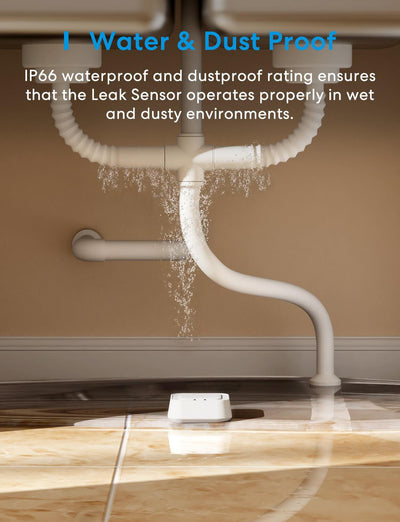 Meross Smart Water Leak Sensor Kit, MS405HHK