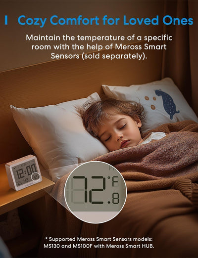 Meross Matter Smart Thermostat for Cooling and Heating System, MTS300MA