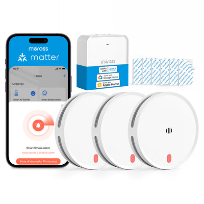 Meross Smart Smoke Alarm Kit, MA151H