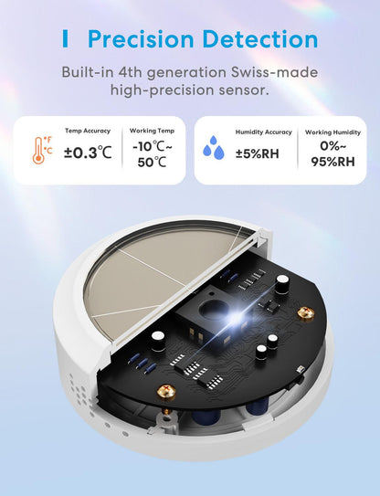 Meross Smart Temperature and Humidity Sensor, MS100FHHK