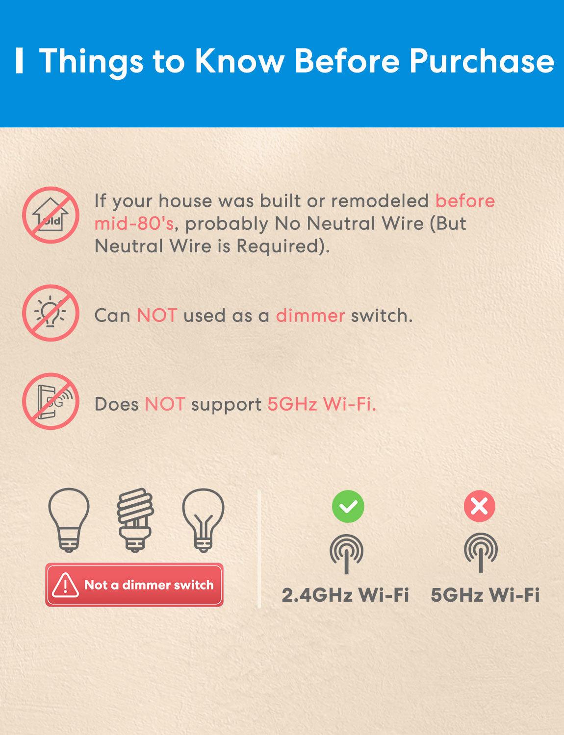 Meross 3 Way Smart Light Switch, MSS550HK (US/CA Version)