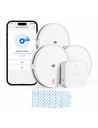 Meross Smart Smoke Alarm Kit, MA151H