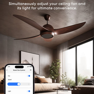 Meross Wi-Fi Smart Fan and Light Wall Switch, MFC100HK (US/CA Version)