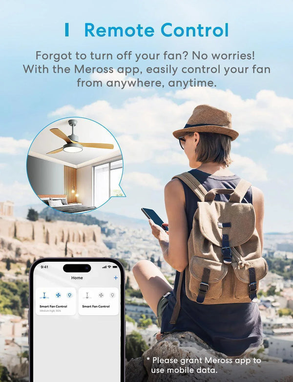 Meross WiFi Smart Fan and Light Wall Switch, MFC100HK (US/CA Version