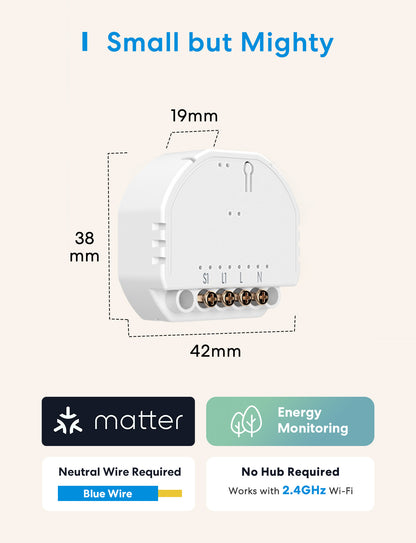 Meross Matter Smart in-Wall Switch, MSS815MA