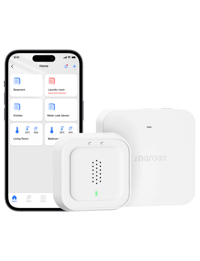 Meross Smart Water Leak Sensor Kit, MS405HHK