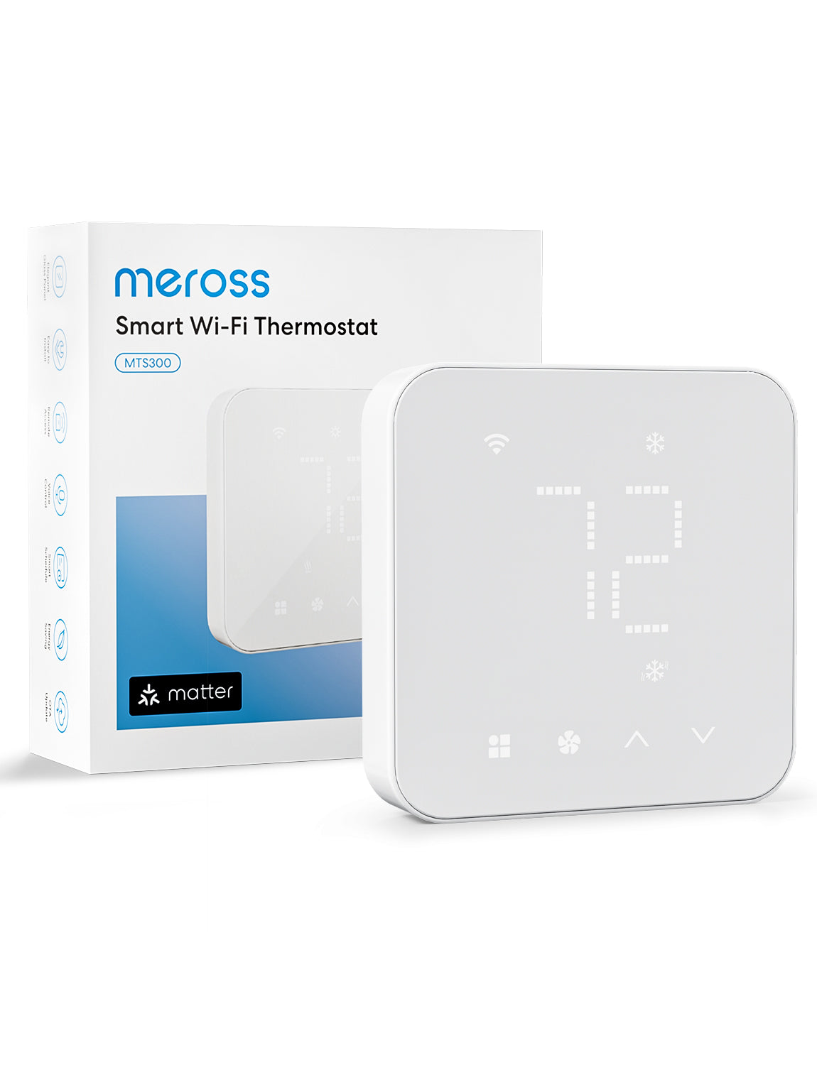 Meross Matter Smart Thermostat for Heating and Cooling System, MTS300MA