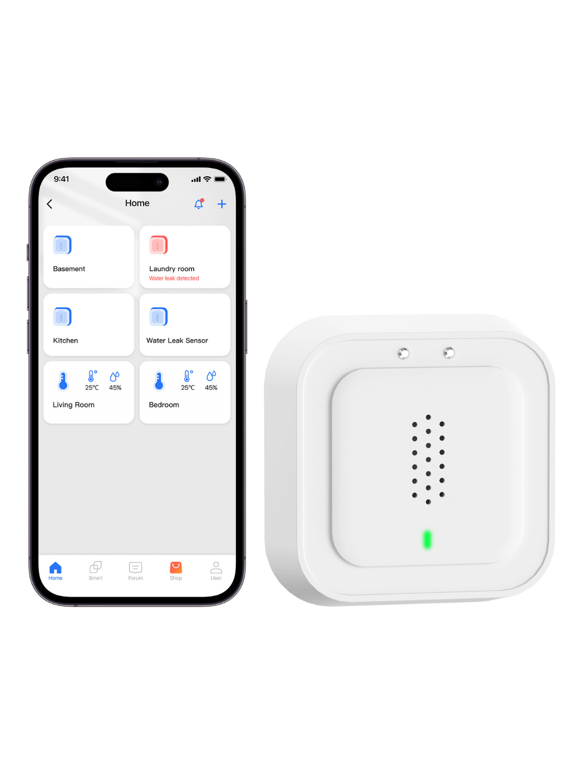 Meross New Smart Water Leak Sensor Kit, MS405HHK