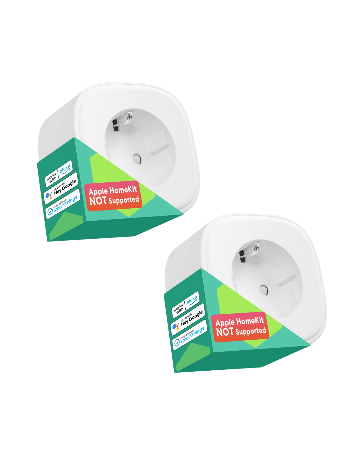 Meross Smart Wi-Fi Plug, MSS210HK, 2 Pack (EU/FR Version)