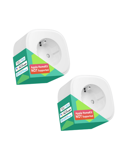 Meross Smart Wi-Fi Plug, MSS210HK, 2 Pack (EU/FR Version)