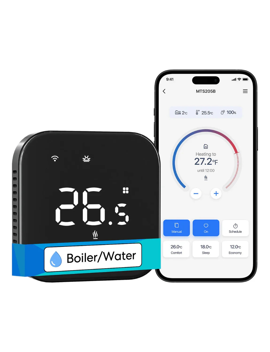 Matter Smart Thermostat Boiler Water Heating System MTS215BMA