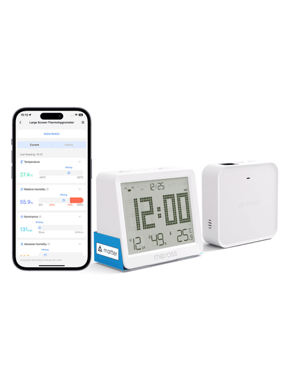 Meross Matter Smart Temperature and Humidity Sensor, MS130