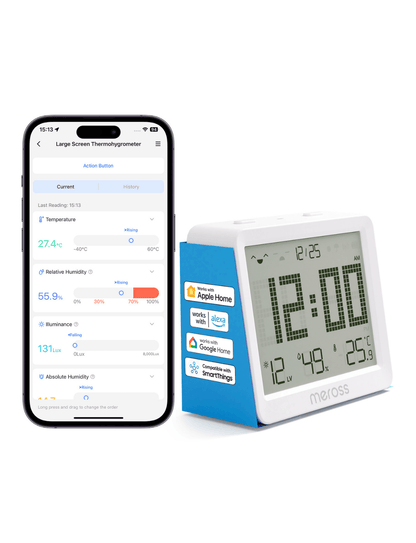 Meross Matter Smart Temperature and Humidity Sensor, MS130