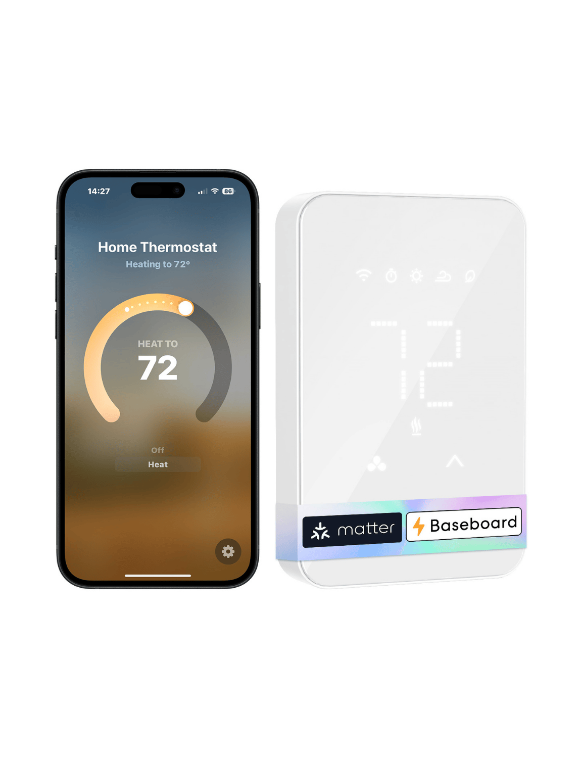 Meross Matter Smart Thermostat for Electric Heating System, MTS215MA