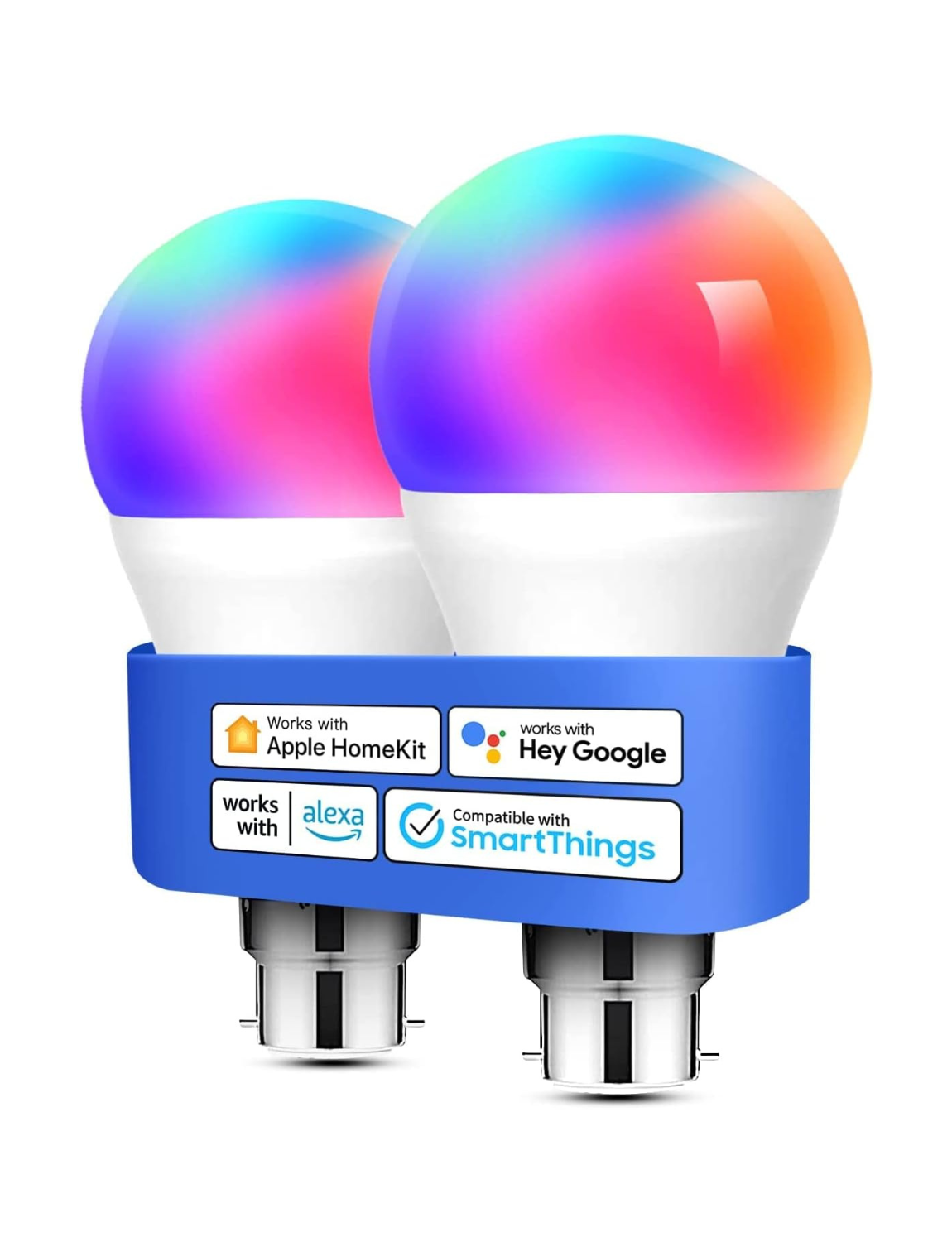 Meross Smart LED Light Bulb, MSL120HK, 2 Pack (B22 Base)