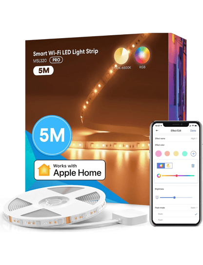 Meross 5m(16.4FT) RGBWW Smart LED Light Strip, MSL320PHK (EU/UK Version)