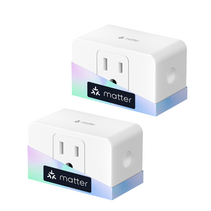 Meross Matter Smart Wi-Fi Plug with Energy Monitor, MSS315 (US Version), 2Pack