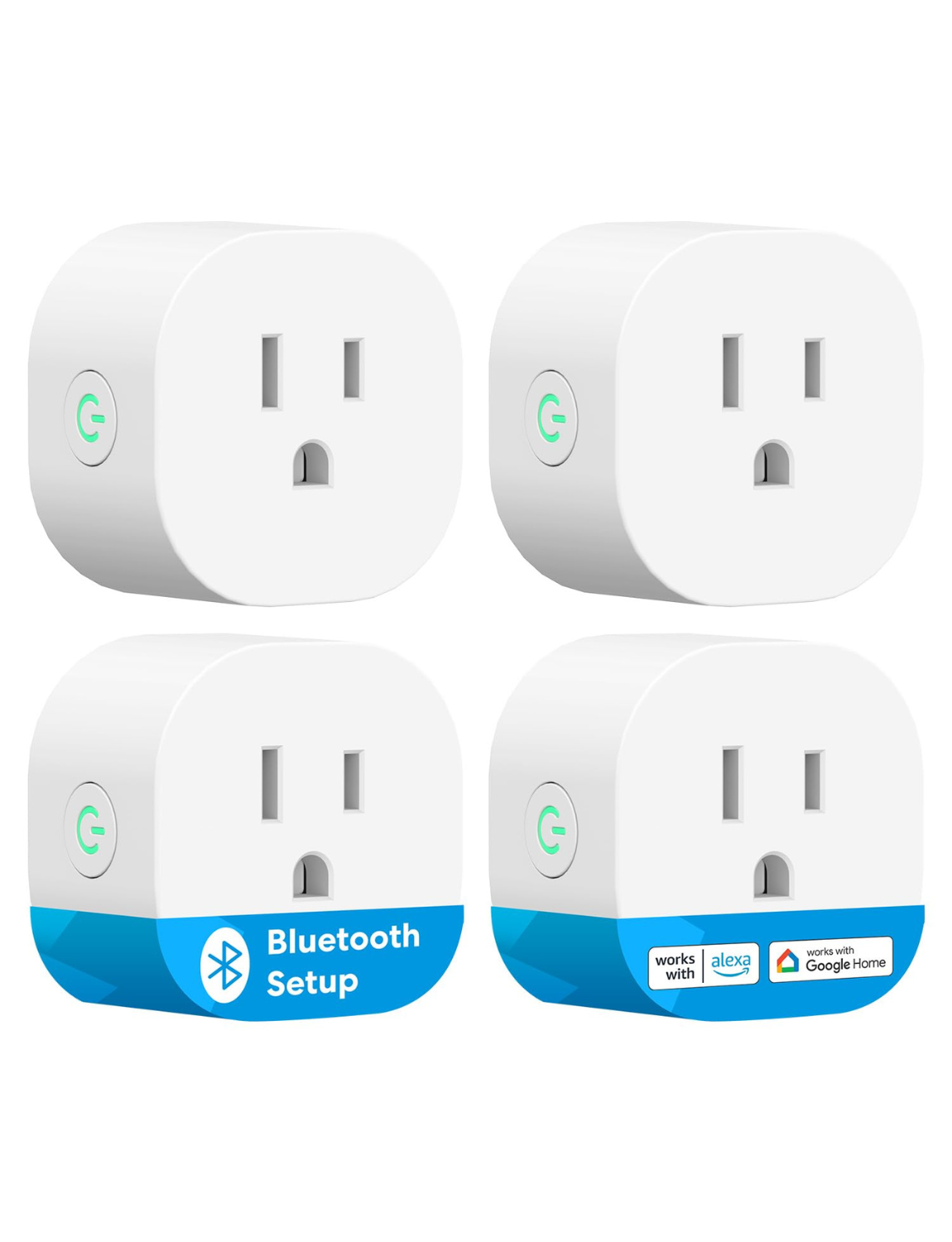 Meross Smart Plug Mini with Bluetooth Setup, MSS105, 4 Pack(US/CA Version)