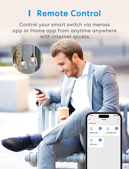 Meross Smart One Way Light Switch, MSS510HK-Touch (EU/UK Version)