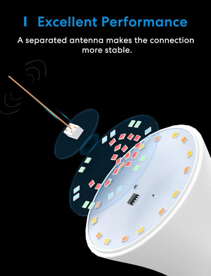 Meross Smart LED Light Bulb Pro, MSL120DAHK, 2 Pack(E26/E27 Base)