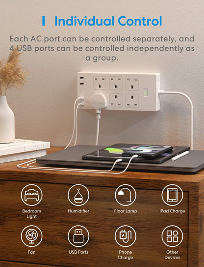 Meross Smart Power Strip, MSS426(UK Version)