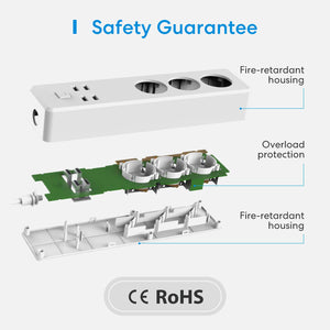 Meross Smart Power Strip, MSS425EHK (EU Version)