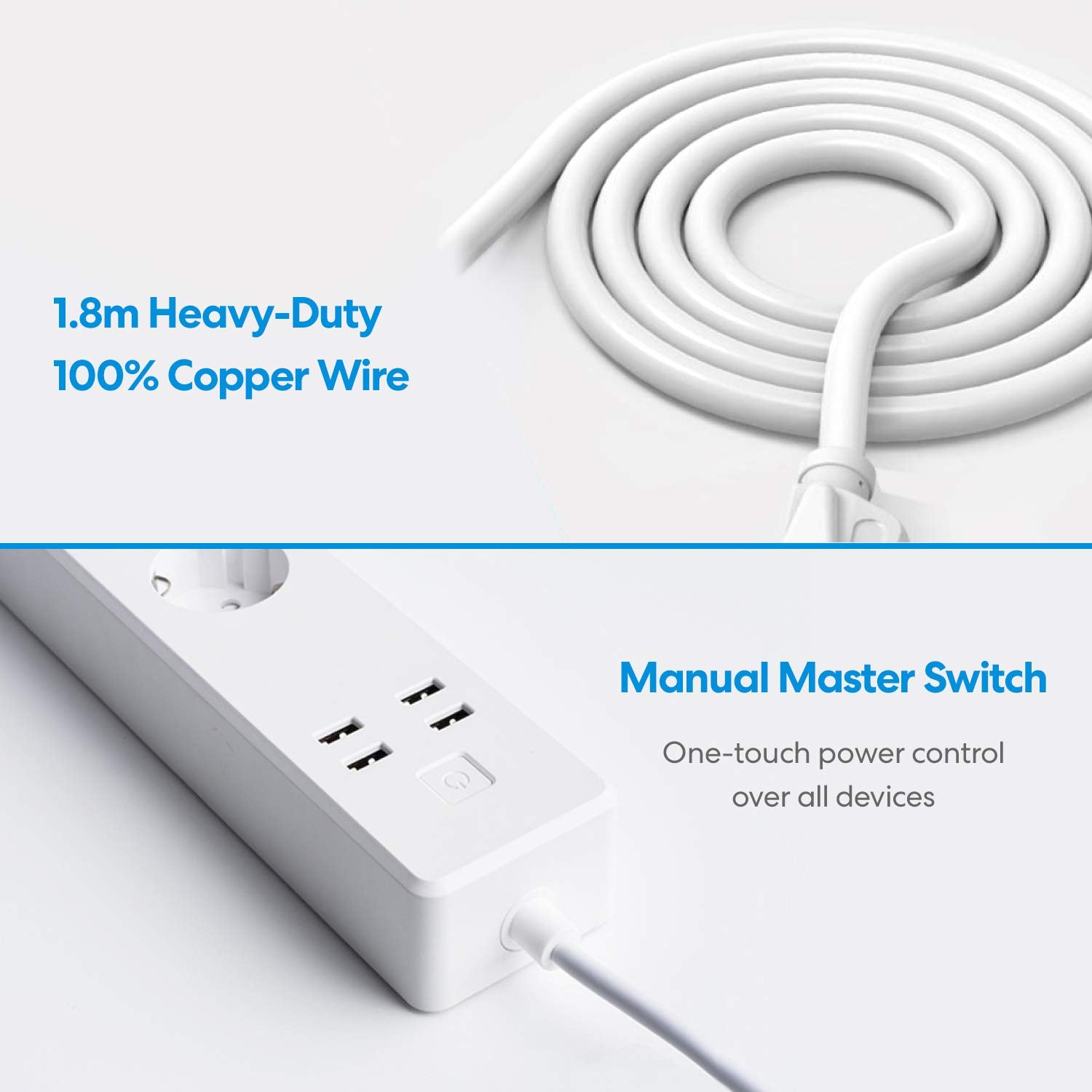 Meross Smart Power Strip, MSS425EHK (EU Version)