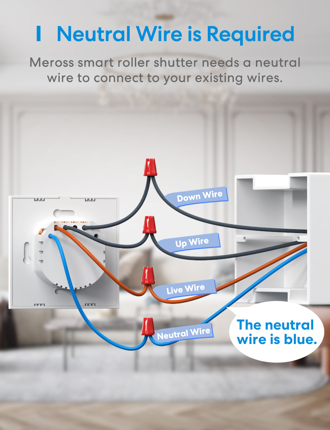 Meross Smart Roller Shutter, MRS100HK (EU/UK Version)