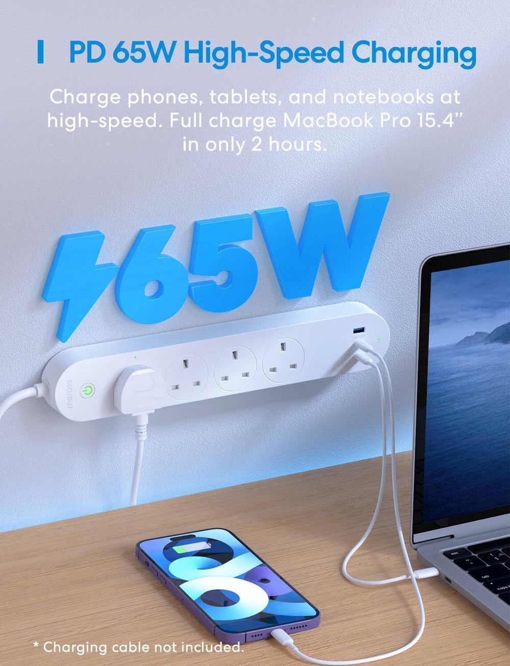 Smart Fast Charging Power Strip, MSP843P (UK Version) Meross Official Store