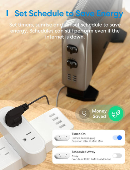 Meross 2 in 1 Smart Plug, MSS120BHK (US/CA Version)